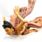 Winged Flying Dewi Sri Mobile Moon & Star Goddess carved wood Bali Art Purple