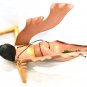 Winged Flying Dewi Sri Mobile Moon & Star Goddess carved wood Bali Art Purple