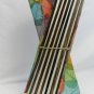 Table Lamp Natural Cocoa Leaf & Bamboo Helix Lantern Handcrafted Bali Art