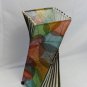 Table Lamp Natural Cocoa Leaf & Bamboo Helix Lantern Handcrafted Bali Art