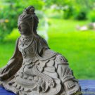 Kwan Yin Garden Art Statue Buddhist Goddess Cast Lava Stone sculpture