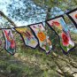 Butterfly Dragonfly Rose Garden Flag Prayer Banner Bali handmade Batik Yard Art