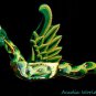 Flying Dragon Mobile Spiritchaser carved wood Balinese Folk Art Green 16"