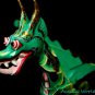 Flying Dragon Mobile Spiritchaser carved wood Balinese Folk Art Green 16"