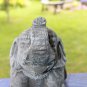 Lucky Elephant Garden Statue Cast Volcanic Lava Stone Bali Yard Art Grey