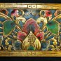 Bali Lotus architectural Relief Panel carved wood wall Art architectural
