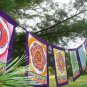 Chakra Prayer Garden Flag Bali Yoga meditation Batik Balinese Hindu Art Purple