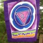 Chakra Prayer Garden Flag Bali Yoga meditation Batik Balinese Hindu Art Purple