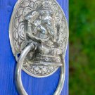 Ganesh Lord of Success Door Knocker Handle Pull Cast Silvered Bronze Bali Art