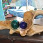 Teak Decorative Fruit Bowl Freeform leaf shape carved reclaimed wood Bali Art
