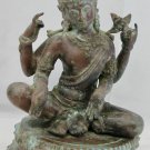 Vintage Balinese Dewi Tara Bronze Statue Lost wax cast Hindu Buddhist Art