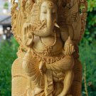 Balinese Ganapati Ganesha Wood Carving handmade Statue sculpture Bali Art