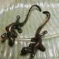 Lizard Gecko Brass Knob Drawer Pull Door Cabinet Handles Set of 2 Bali Art 5"L