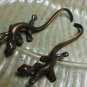 Lizard Gecko Brass Knob Drawer Pull Door Cabinet Handles Set of 2 Bali Art 5"L