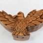 Soaring Eagle Secret Puzzle Trinket Box Hand Carved Wood handmade Bali art