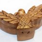 Soaring Eagle Secret Puzzle Trinket Box Hand Carved Wood handmade Bali art