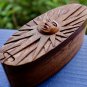 Celestial Sunburst Sun Secret puzzle Box Stash Trinket carved suar wood Bali Art