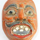 Balinese Drama Mask Astonished Man Hand Carved wood Wearable Bali ART Old