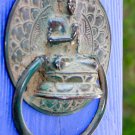 Buddha Meditating Door Knocker Handle knob Cast Bronze Namaskara Balinsese Art