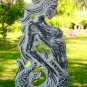 Balinese Mermaid Wall Sculpture Panel Nautical Decor carved wood Bali Art right