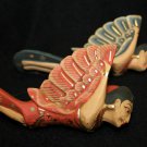 Bali Flying Dewi Sri Goddess Ornament Guardian carved Wood Set 2 Balinese Art