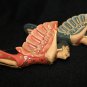 Bali Flying Dewi Sri Goddess Ornament Guardian carved Wood Set 2 Balinese Art