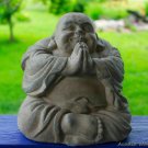 Lucky Blessing Buddha Garden Statue handmade cast lava stone Bali Yard Art