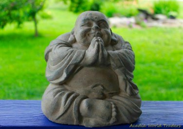 Lucky Blessing Buddha Garden Statue handmade cast lava stone Bali Yard Art