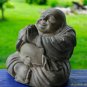 Lucky Blessing Buddha Garden Statue handmade cast lava stone Bali Yard Art