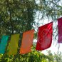 Sacred Geometry Rainbow Prayer Flag Bunting Banner Bali Boho Garden Wall Art