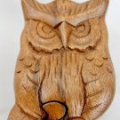 Wise Owl Box Secret Puzzle Trinket Box stash box Hand Carved Wood Bali Art