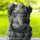 Ganesh Garden Statue Elephant Remover Obstacles Cast Lava stone Bali Yard art