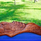Mermaid swimming wall art sculpture Panel hand carved wood beach cottage Decor