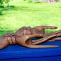 Buddha Mudra Hands Statue Pair Hand Carved Wood Sculpture Bali Art