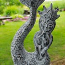 Balinese Mermaid Relief Panel Nautical carved wood Bali Art Wall Sculpture right