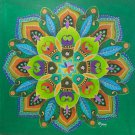 Serene Lotus Mandala Painting Sacred Geometry handmade Bali Wall Art Hanging