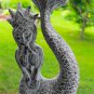 Mermaid Sea Maid Relief Panel Nautical carved wood Bali Art Wall Sculpture left
