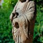 Standing Buddha Garden Statue on Lotus base handcrafted cast lava stone Bali art