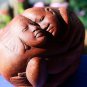 Embracing Lovers Sculpture Hand Carved Wood Balinese Abstract Carving Bali Art
