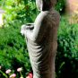 Standing Buddha Garden Statue Lotus Candle holder cast lava stone Bali art