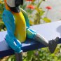 Parrot tropical Bird puppet shelf sitter Bali art Handmade Wooden Ornament