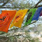 Chakra Rainbow Prayer Flag Wall Hanging banner Yoga Bali Batik Garden Art Chakra Rainbow Prayer Flag Wall Hanging banner Yoga Bali Batik Garden Art