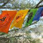 Chakra Rainbow Prayer Flag Wall Hanging banner Yoga Bali Batik Garden Art