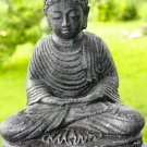 Serenity Buddha Garden Statue Handmade cast lava stone Bali Yard Art