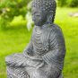 Serenity Buddha Garden Statue Handmade cast lava stone Bali Yard Art