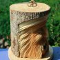 Tree Spirit Birdhouse Wizard rustic Hand Carved Wood Bird house Bali garden Art