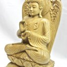 Balinese Teaching Buddha statue Vitarka Pose hand Carved Wood Sculpture Bali Art Balinese Teaching Buddha statue Vitarka Pose hand Carved Wood Sculpture Bali Art
