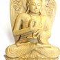 Balinese Teaching Buddha statue Vitarka Pose hand Carved Wood Sculpture Bali Art