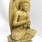 Balinese Teaching Buddha statue Vitarka Pose hand Carved Wood Sculpture Bali Art