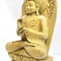 Balinese Teaching Buddha statue Vitarka Pose hand Carved Wood Sculpture Bali Art
